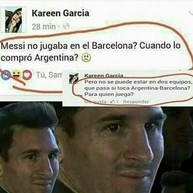 Para quien juega Messi en un partido Argentina - Barcelona? Respondan eso cerebritos xd