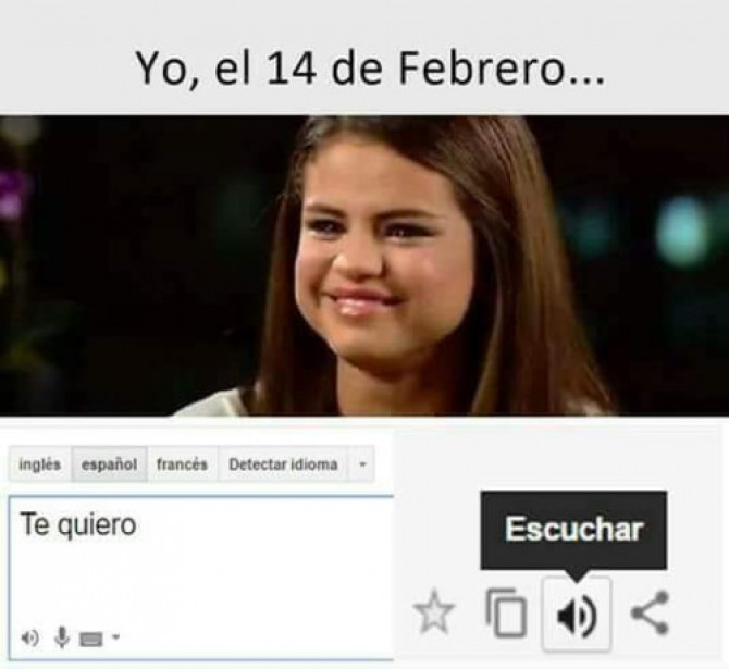 Yo el Día de San Valentín esuchando un "te quiero" :''v