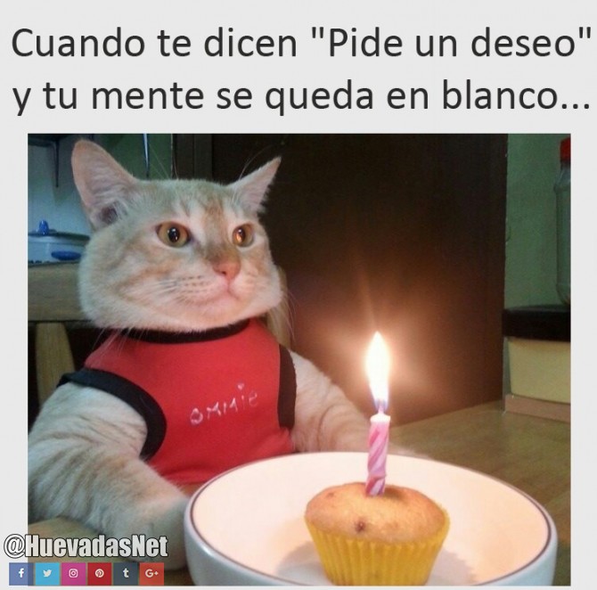 Cuando te quedas en blanco a la hora de pedir un deseo... Me pasa todos los años :'c