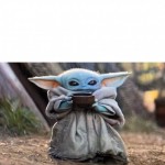 Create Plantilla - Bebe Yoda tomando te - Baby Yoda Meme