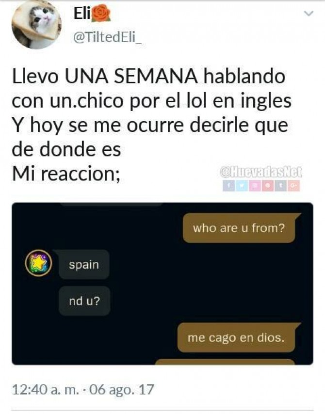 Primero hay que preguntar de dónde es, siempre xd